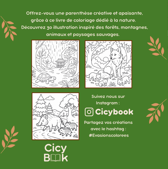 Livre de coloriage - Douce Nature