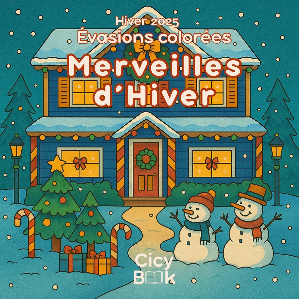 Livre de Coloriage Hiver 2025 - Merveilles d’Hiver
