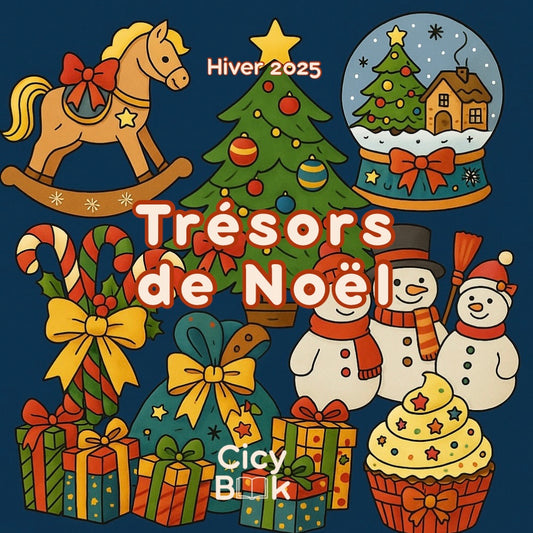 Mini livre de Coloriage Hiver 2025 - Trésors de Noël