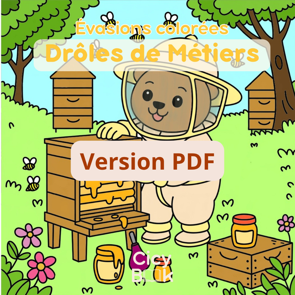 E-Livre de coloriage - Drôles de Métiers - Version PDF