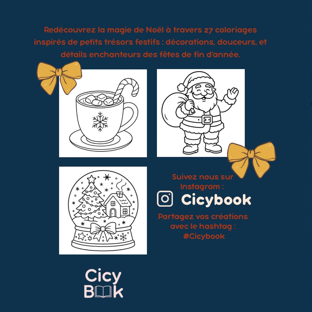 Mini livre de Coloriage Hiver 2025 - Trésors de Noël