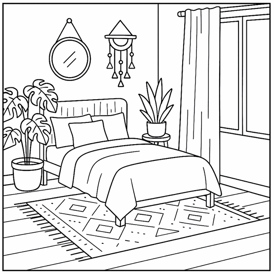Livre de coloriage - Sweet Home