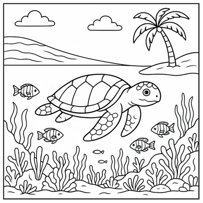 Livre de coloriage - Virée Aquatique