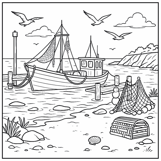 Livre de coloriage - Virée Aquatique