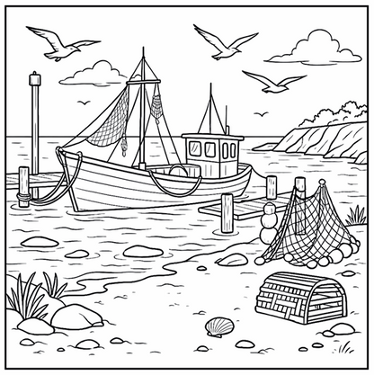 Livre de coloriage - Virée Aquatique