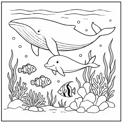 Livre de coloriage - Virée Aquatique